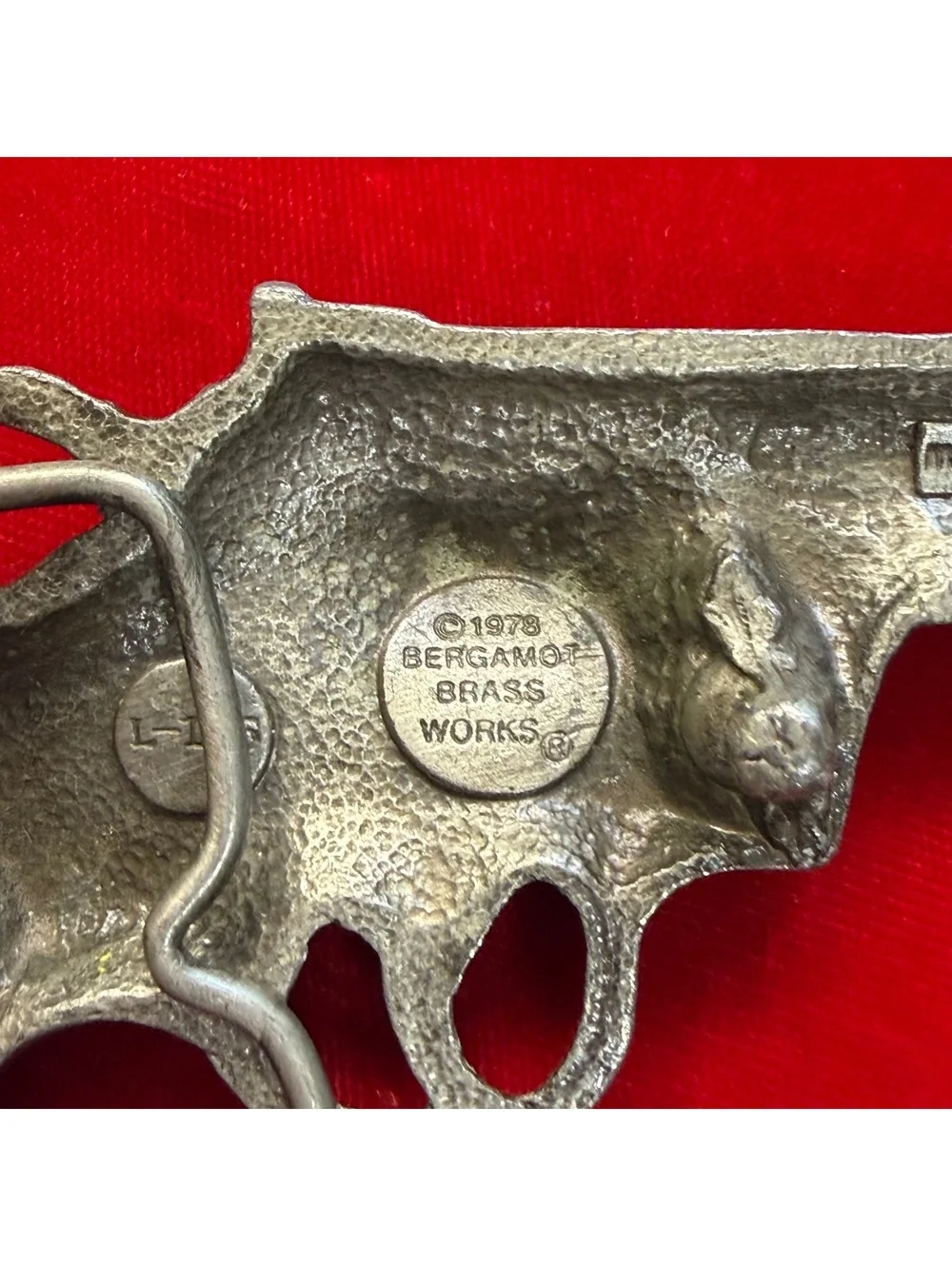 Bergamo Brass works belt buckle vintage 1978 USA made